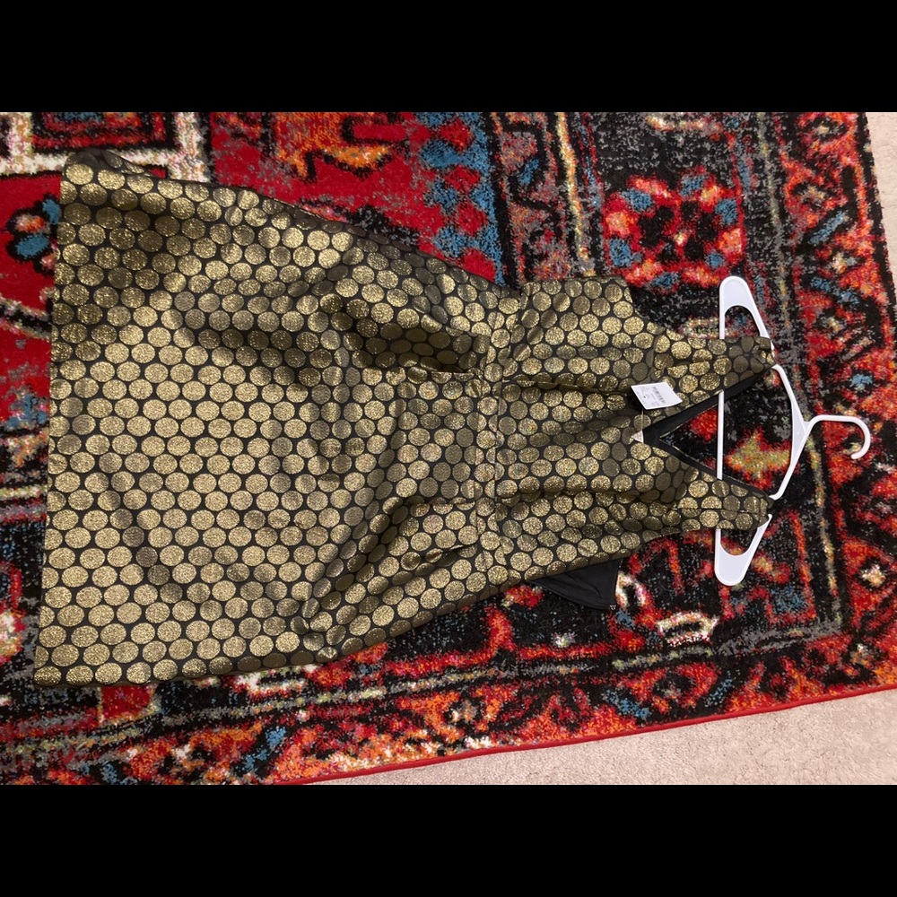 JCrew Black and Gold dress, New with tags!